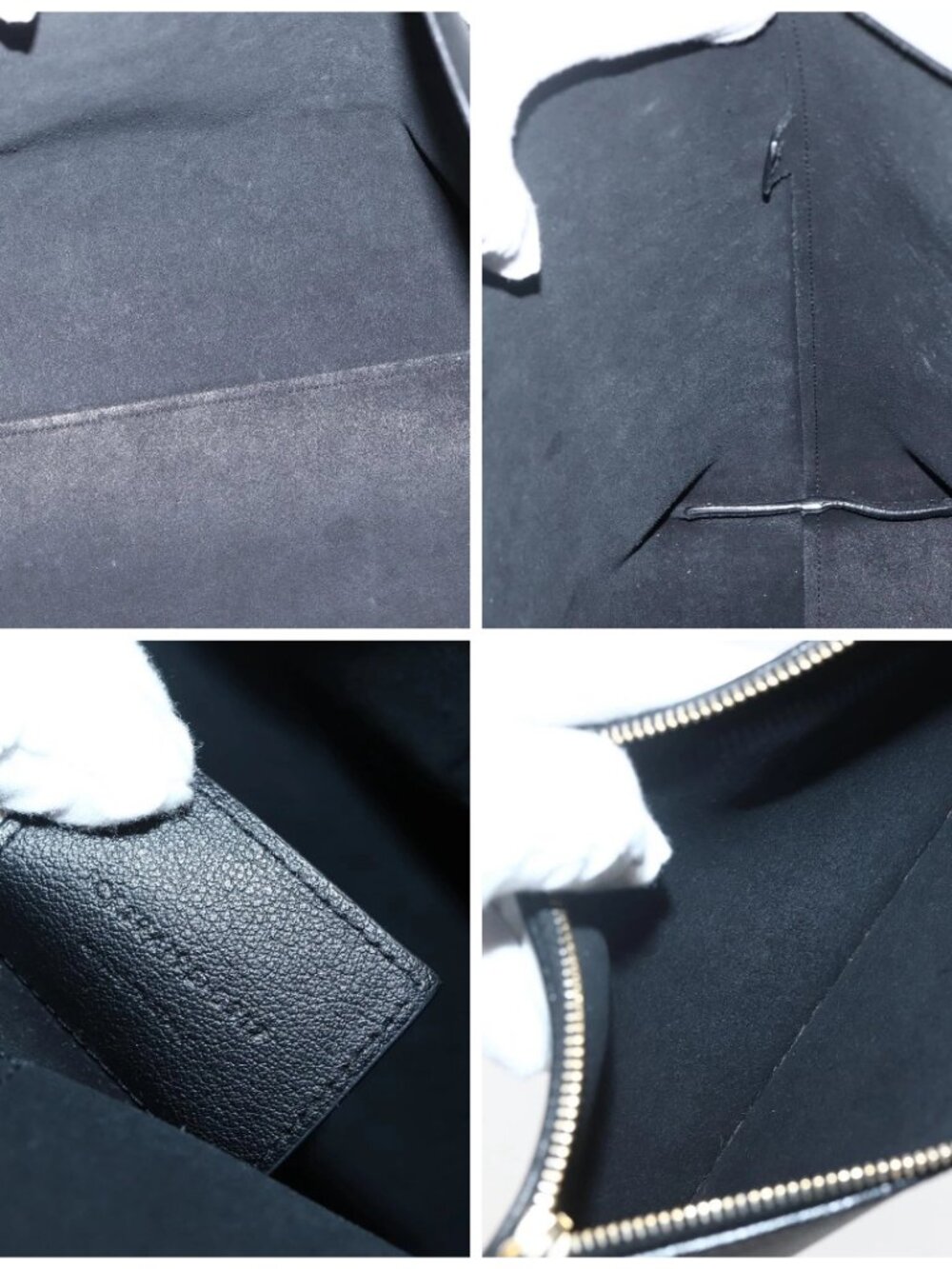 SAINT LAURENT Tote Bag Leather Black Auth hk3059 - Picture 15 of 16